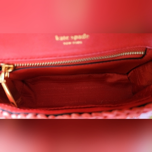 Kate Spade Evelyn Striped Crochet Raffia Shoulder Bag/Crossbody - Picture 11 of 16